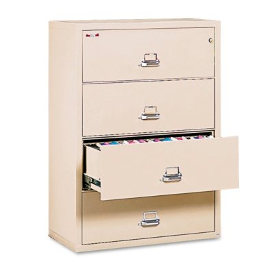FireKing - Lateral File Cabinet, 4-Drawer, Letter/Legal, 37-1/2