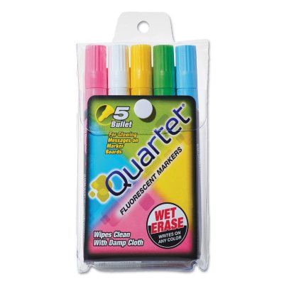 Quartet - Glo-Write Fluorescent Marker Five-Color Set, Assorted -  5/Set