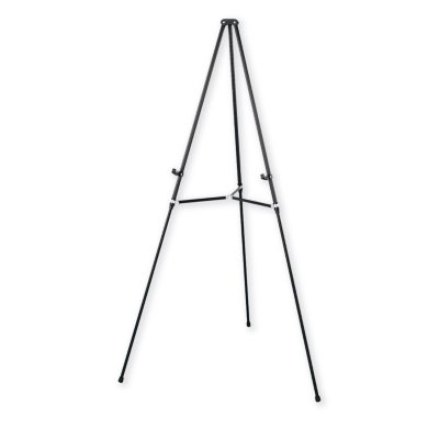 Quartet Lightweight Telescoping Tripod Easel, Adjusts 38" to 66" High, Aluminum, Black