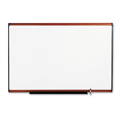 Quartet - Total Dry Erase Board, 72 x 48, White - Cherry Frame