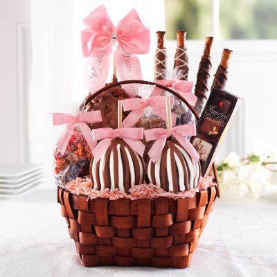 Mrs. Prindables Grand Spring Caramel Apple Basket