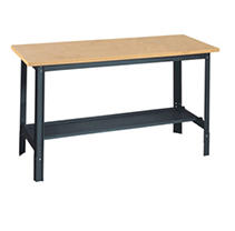 Edsal Commercial Adjustable-Height Workbench with Masonite\/Flakeboard Top and Storage - 2-1\/2 ft. x 6 ft.