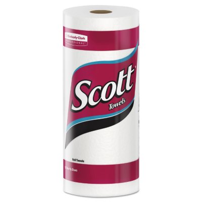 Scott - Kitchen Roll Towels, 11 x 8 39/50, White, 96/Roll -  15 Rolls/Carton