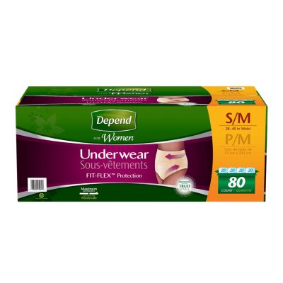 UPC 036000255690 product image for Depend for Women Underwear, Maximum Absorbency, Small/Medium (80 ct.) | upcitemdb.com