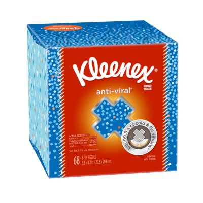 Kleenex Anti-Viral Facial Tissue - 1 box - 68 ct.