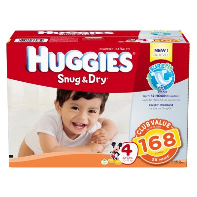 Huggies Snug & Dry Diapers - Size 5 (27+ lbs.) - 148 ct.