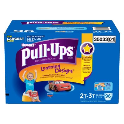 Huggies Pull-Ups Training Pants for Boys, Size 2T-3T (18-34 lbs.), 96 ct.