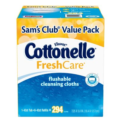 wipes cottonelle flushable moist ct fresh care samsclub