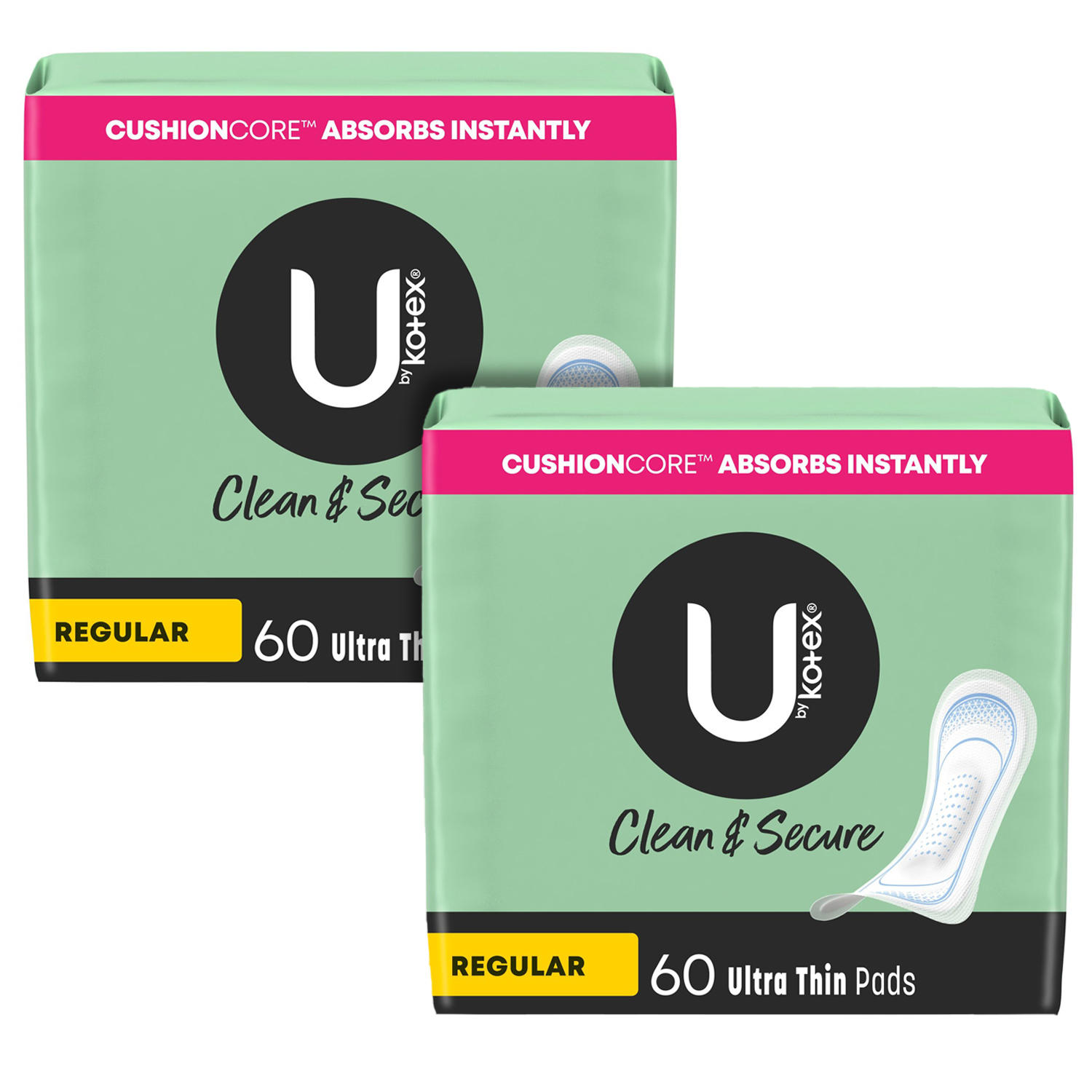 UPC 036000369649 product image for U by Kotex Security Ultra Thin Pads, Regular, Unscented (60 ct.) | upcitemdb.com