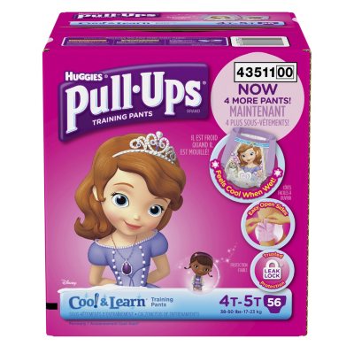 UPC 036000435115 product image for Huggies Pull-Ups Training Pants with Cool & Learn for Girls, 4-5T (56 ct.) | upcitemdb.com