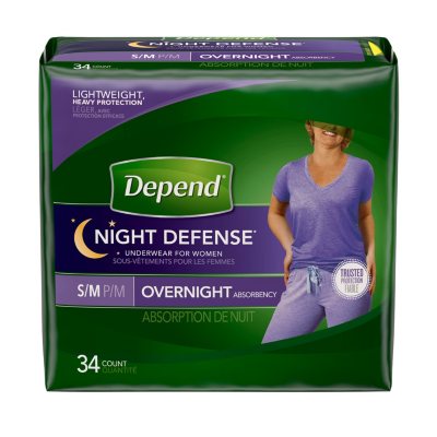 UPC 036000463385 product image for Depend Night Defense Underwear for Women, Small (34 ct.) | upcitemdb.com