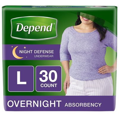 UPC 036000463408 product image for Depend Night Defense Underwear for Women, Large (30 ct.) | upcitemdb.com