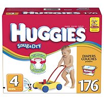 Huggies Snug & Dry Diapers, Step 4 (22-37 lbs.), 176 ct.