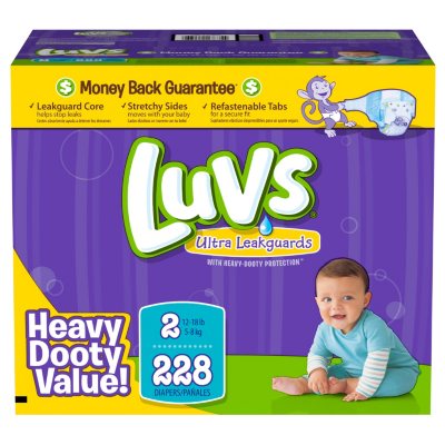 Luvs Ultra Leakguard Diapers, Size 2 (12-18 lbs), 228 ct.