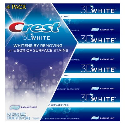 Crest 3D White Vivid Toothpaste - Radiant Mint - 5.8 oz - 5 pk.