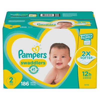 UPC 037000799795 product image for Pampers Swaddlers Diapers, Size 2 (186 ct.) | upcitemdb.com