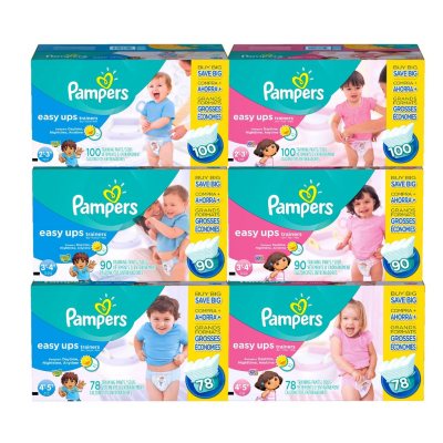 UPC 037000820024 product image for Pampers Easy Ups for Girls, Size 4, 2T-3T (16-34 lbs.), 100 ct. | upcitemdb.com