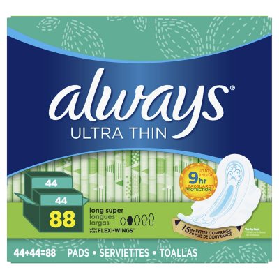 UPC 037000847038 product image for Always Ultra Thin Long Super Pads with Wings (88 ct.) | upcitemdb.com