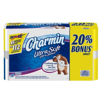 Charmin Ultra Soft Bath Tissue Bonus Pack - 45 Giant Rolls