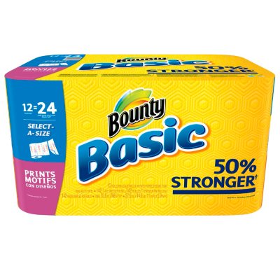 Bounty Basics Select-A-Size Paper Towels (12 rolls)