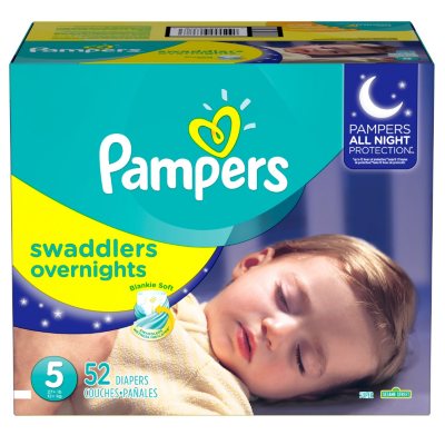 UPC 037000963783 product image for Pampers Swaddlers Overnights Diapers, Size 5 (52 ct.) | upcitemdb.com