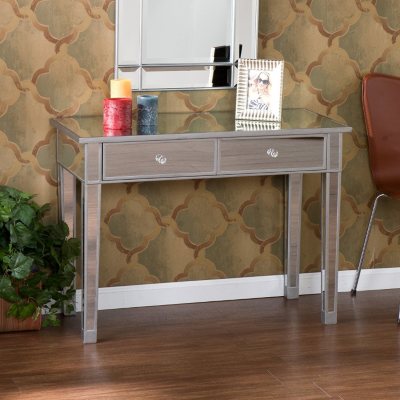 Illusion Mirrored 2 Drawer Console Table