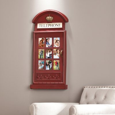 Connor Wall-Mounted Photo Frame, Red Telephone Booth