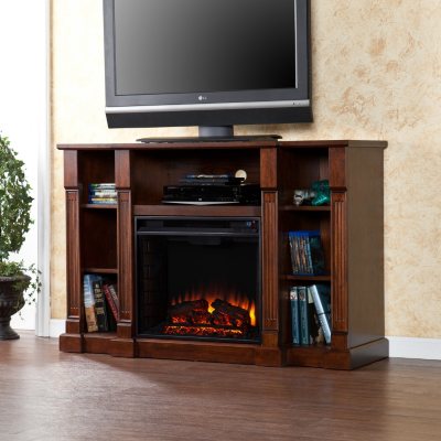 Athena Media Console Fireplace - Espresso