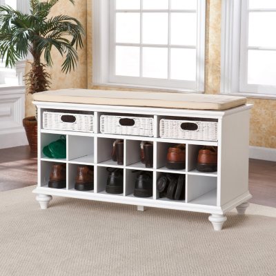 Bastian Entryway Bench - White