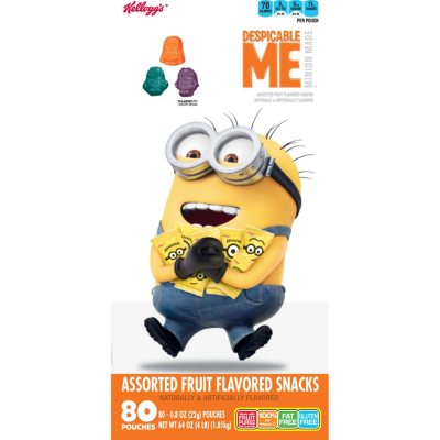 Image of Kellogg's Minion Made Fruit Snacks (0.8 oz, 80 ct.)