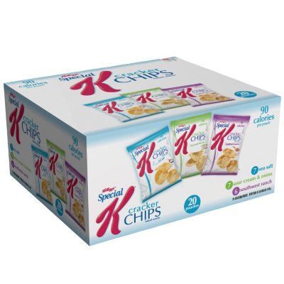 Kellogg's Special K Cracker Chips Variety Pack - .87 oz. pouches - 20 ct.