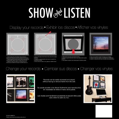 Snap Vinyl Record Frame, Black