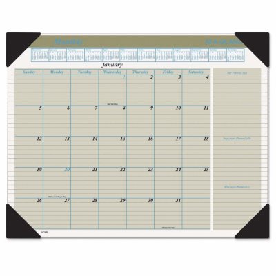 AT-A-GLANCE - Executive Monthly Desk Pad Calendar, 22 x 17, Buff -  2016