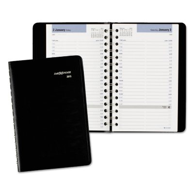 DayMinder - Daily Appointment Book, 4 7/8 x 8, Black -  2016