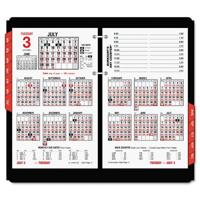 AT-A-GLANCE - Burkhart's Day Counter Recycled Desk Calendar Refill, 4 1/2" x 7 3/8", 2013