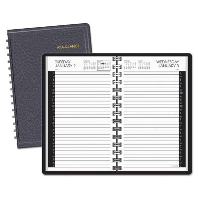 AT-A-GLANCE - Daily Appointment Book with 30-Minute Appointments, 4 7/8 x 8, White -  2016