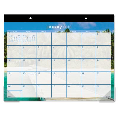 AT-A-GLANCE - Tropical Escape Desk Pad, 22 x 17 -  2016
