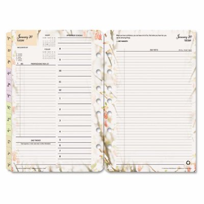 UPC 038576254565 product image for FranklinCovey - Blooms Dated Daily Planner Refill, January-December, 5-1/2 x 8-1 | upcitemdb.com