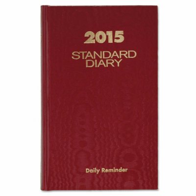 AT-A-GLANCE - Standard Diary Recycled Daily Reminder, Red, 4 3/16 x 6 1/2 -  2016