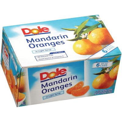 Dole® Mandarin Oranges in Light Syrup - 15 oz. - 6 ct.