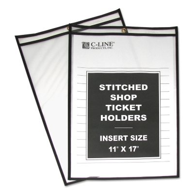 C-Line - Shop Ticket Holders, Stitched, Both Sides Clear, 11