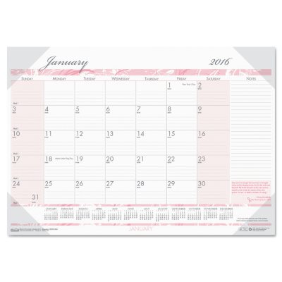 House of Doolittle - Breast Cancer Awareness Monthly Desk Pad Calendar, 22 x 17 -  2016