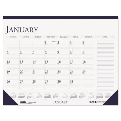 House of Doolittle - Two-Color Monthly Desk Pad Calendar w/Large Notes Section, 18-1/2 x 13 -  2016