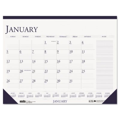 House of Doolittle - Two-Color Monthly Desk Pad Calendar w/Large Notes Section, 22 x 17 -  2016