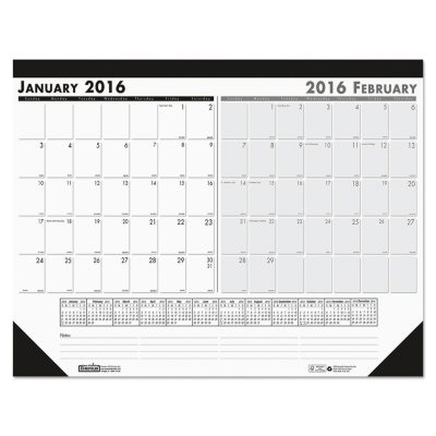 House of Doolittle - Two-Month Desk Pad, 22 x 17 -  2016