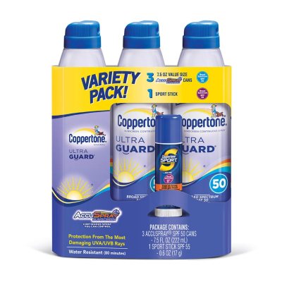 protection sun coppertone variety guard ultra pack samsclub