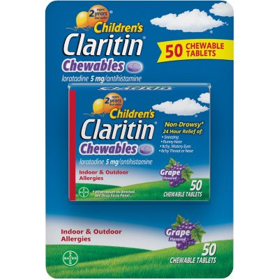 UPC 041100809810 product image for Children's Claritin® 24 Hour Non-Drowsy Allergy 5mg Grape Chewable Tablet (50 ct | upcitemdb.com