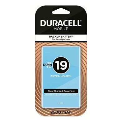 Duracell Mobile PowerPack Nano 2500 mAh Backup Battery For Smartphones - Blue