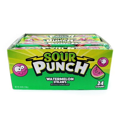 UPC 041364380490 product image for Sour Punch Watermelon Straws (2 oz, 24 ct.) | upcitemdb.com