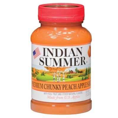 Indian Summer Premium Chunky Peach Applesauce (12 pk., 23 oz.)
